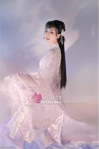 Bộ Hán Phục Chiết Eo Xích Tử Chu Váy To 6M