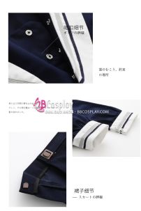 Váy Nữ Sinh Xanh Đen Nơ Đỏ Tay Dài