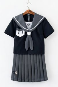 Đồng Phục Nữ Sinh Thỏ Xám Tay Ngắn