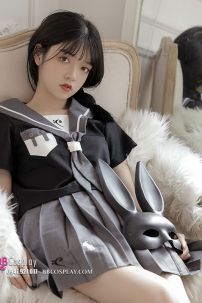 Đồng Phục Nữ Sinh Thỏ Xám Tay Ngắn