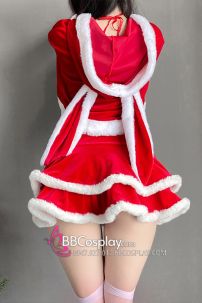 Đồ Noel Váy 2 Tầng Cài Tóc Tai Mèo