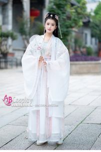 Thuê Hán Phục Thêu Hoa Chiết Eo Bách Hoa Khử