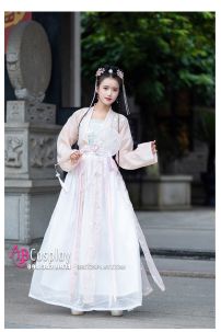 Thuê Hán Phục Thêu Hoa Chiết Eo Bách Hoa Khử