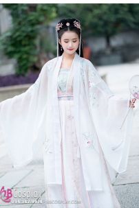 Thuê Hán Phục Thêu Hoa Chiết Eo Bách Hoa Khử