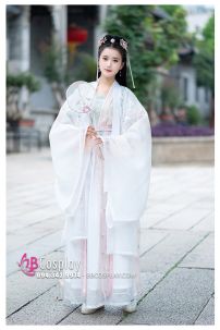Thuê Hán Phục Thêu Hoa Chiết Eo Bách Hoa Khử