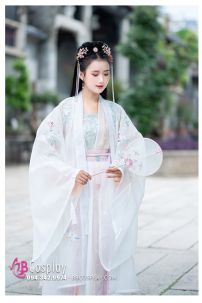 Thuê Hán Phục Thêu Hoa Chiết Eo Bách Hoa Khử