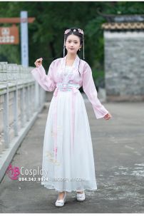 Hán Phục Thêu Hoa Chiết Eo Vũ Liên