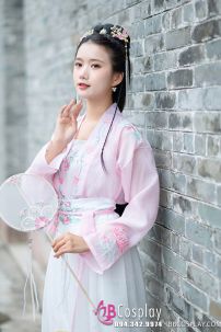 Hán Phục Thêu Hoa Chiết Eo Vũ Liên