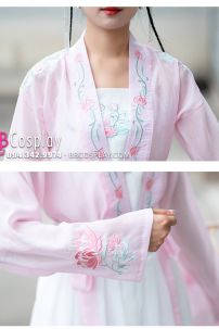 Hán Phục Thêu Hoa Chiết Eo Vũ Liên