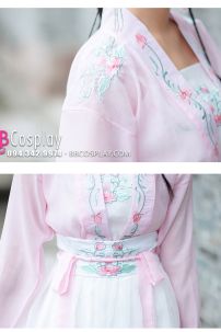 Hán Phục Thêu Hoa Chiết Eo Vũ Liên