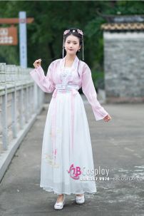 Hán Phục Thêu Hoa Chiết Eo Vũ Liên