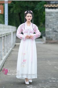 Hán Phục Thêu Hoa Chiết Eo Vũ Liên