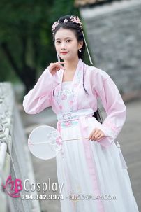 Hán Phục Thêu Hoa Chiết Eo Vũ Liên