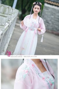 Hán Phục Thêu Hoa Chiết Eo Vũ Liên