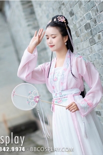 Hán Phục Thêu Hoa Chiết Eo Vũ Liên