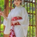 Yukata Trắng Kem Xuân Hạ