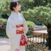 Yukata Trắng Kem Xuân Hạ