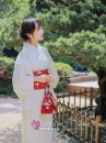 Yukata Trắng Kem Xuân Hạ
