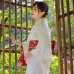 Yukata Trắng Kem Xuân Hạ