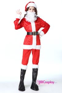 Trang Phục Ông Già Noel Cổ Tròn Giá Rẻ