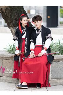 Hán Phục Cách Tân Hắc Bạch Huyết Cho Cặp Đôi Giá Rẻ