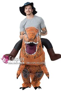 Mascot Khủng Long Bạo Chúa Phiên Bản Thợ Săn