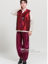 Hanbok Nam Áo Đỏ Đô Quần Hồng Mận
