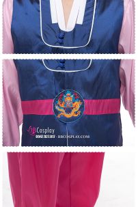 Hanbok Nam Áo Xanh Quần Hồng