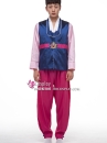 Hanbok Nam Áo Xanh Quần Hồng