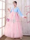 Hanbok Truyền Thống Hàn Quốc Nữ Váy Hồng Phấn