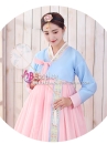Hanbok Truyền Thống Hàn Quốc Nữ Váy Hồng Phấn