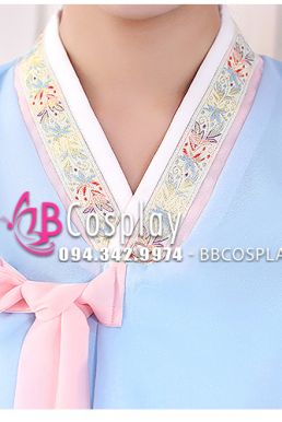 Hanbok Truyền Thống Hàn Quốc Nữ Váy Hồng Phấn