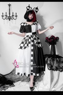 Trang Phục Hề Nữ Trắng Đen Caro