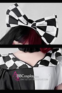 Trang Phục Hề Nữ Trắng Đen Caro