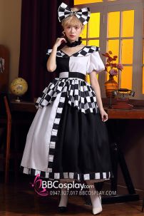 Trang Phục Hề Nữ Trắng Đen Caro