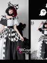 Trang Phục Hề Nữ Trắng Đen Caro