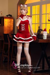 Croptop Đầm Xòe Noel Nữ Cúp Ngực Quyến Rũ