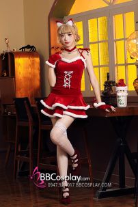 Croptop Đầm Xòe Noel Nữ Cúp Ngực Quyến Rũ