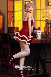 Croptop Đầm Xòe Noel Nữ Cúp Ngực Quyến Rũ