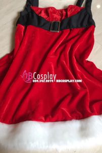 Đầm Noel Cúp Ngực Phối Thắt Lưng Đen