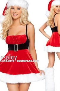 Đầm Noel Cúp Ngực Phối Thắt Lưng Đen