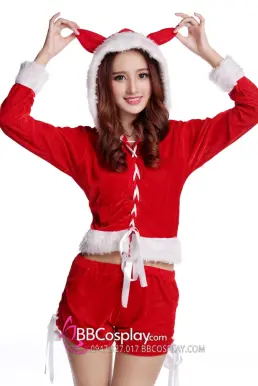 Bộ Noel Liền Nón Có Tai Tinh Nghịch - Có Ảnh Thật