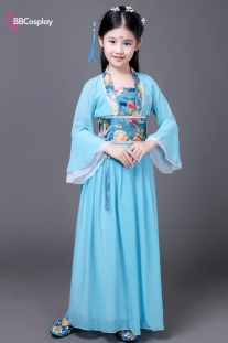 Trang Phục Hằng Nga Cho Bé- Màu Xanh Nhạt