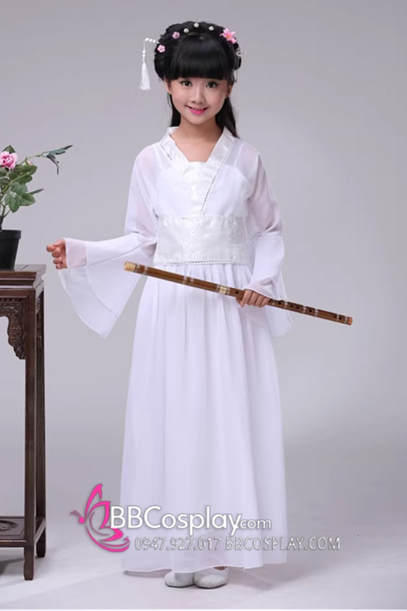 Trang phục Hằng Nga Trắng thuần khiết cho bé