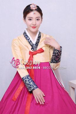 Hanbok Đẹp Giá Rẻ Áo Vàng Váy Hồng