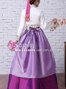 Trang Phục Hanbok HQ Áo Thêu Váy 2 Tầng Hồng Tím
