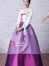 Trang Phục Hanbok HQ Áo Thêu Váy 2 Tầng Hồng Tím
