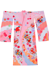 Kimono Truyền Thống Nhật Bản Hồng Pastel