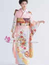 Kimono Truyền Thống Nhật Bản Hồng Pastel