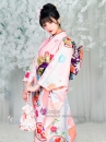 Kimono Truyền Thống Nhật Bản Hồng Pastel